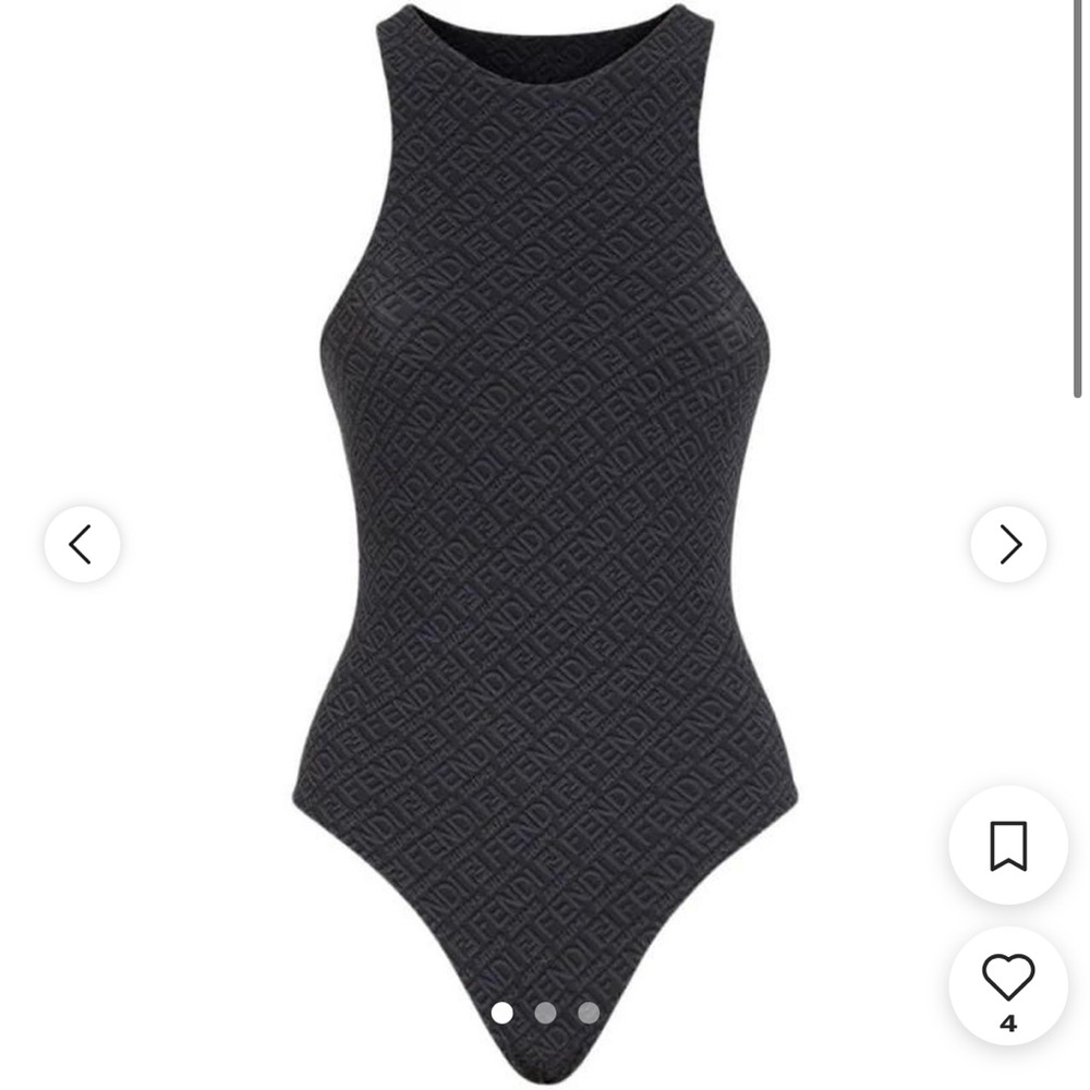 SKIMS x Fendi High Neck Sleeveless Bodysuit - BLACK